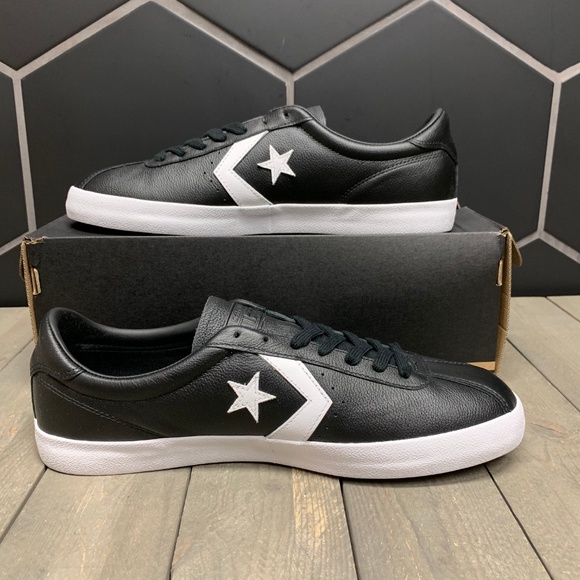 Mens Converse Breakpoint Leather Ox Black White - Picture 2 of 5